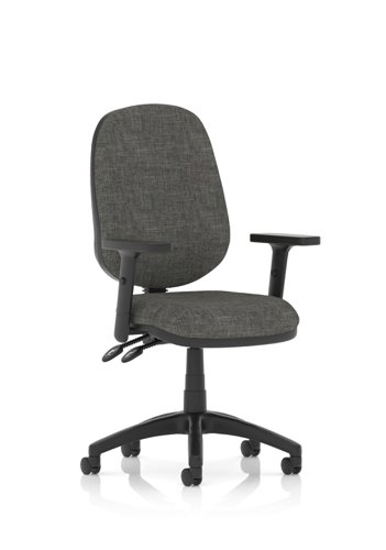 Luna+II+Lever+Task+Operator+Chair+With+Height+Adjustable+Arms+Charcoal