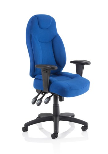 Galaxy+Task+Operator+Chair+With+Height+Adjustable+Arms+Blue+Fabric