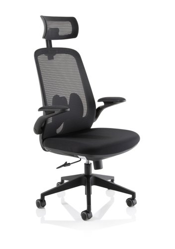 Sigma+Executive+Mesh+Chair+With+Folding+Arms