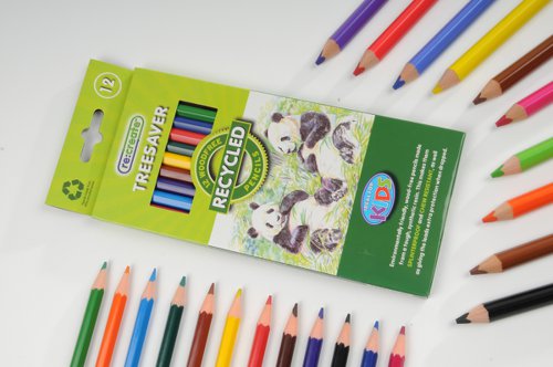 Re:create Treesaver Colouring Pencils Assorted Colours (Pack 12) - TREE12COL