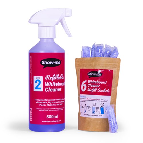 Show-me Whiteboard Cleaner and Spray Bottle 500ml - WCE500