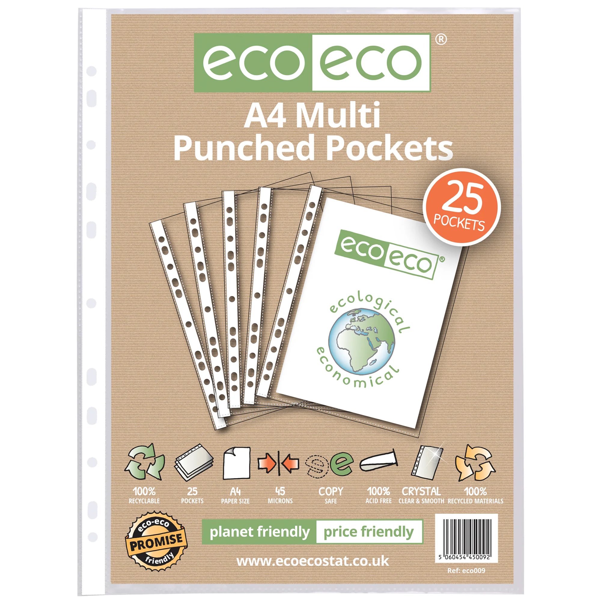 A2 50% Recycled 40 Pocket Presentation Display Book - Single