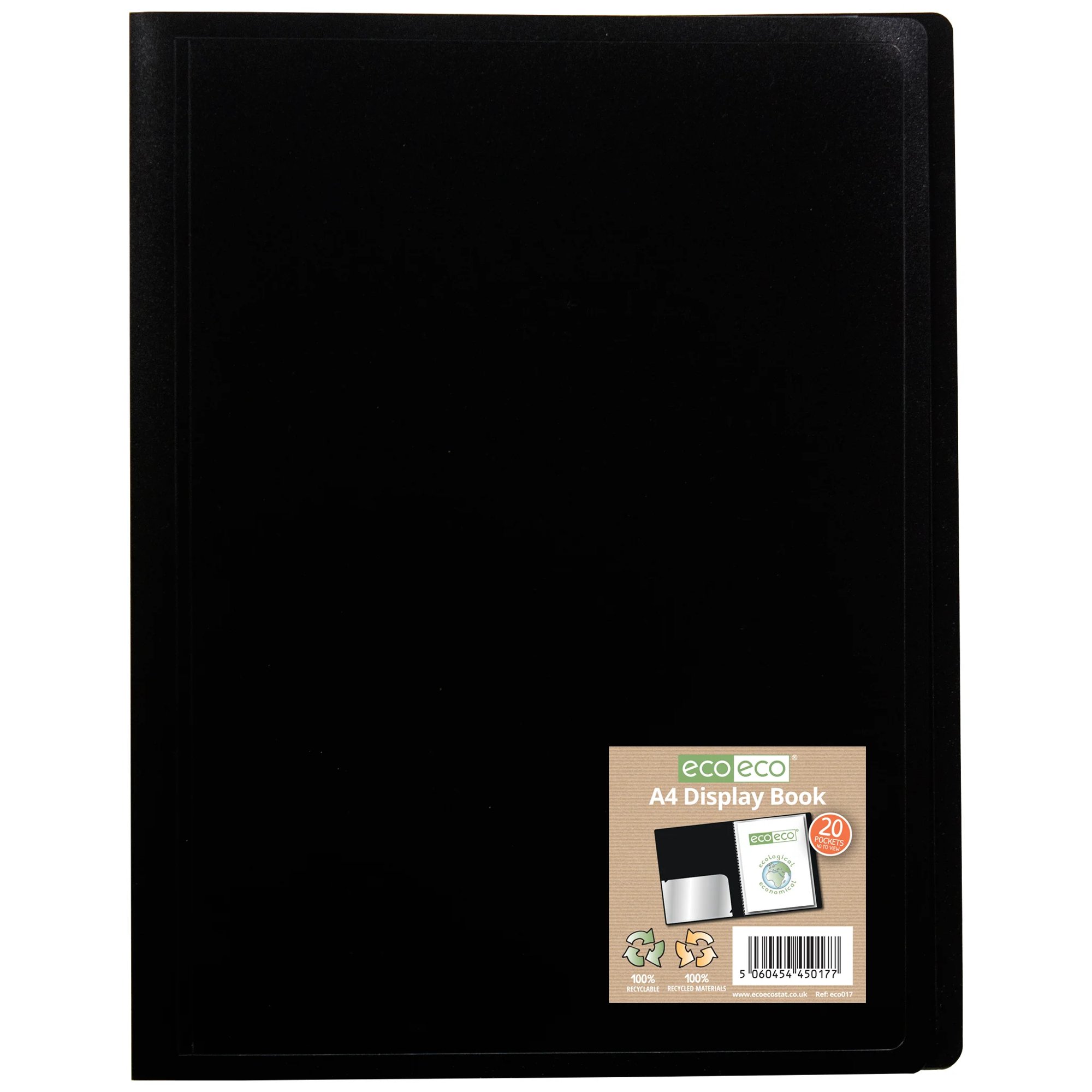 A5 100% Recycled 40 Pocket Flexicover Display Book - Single