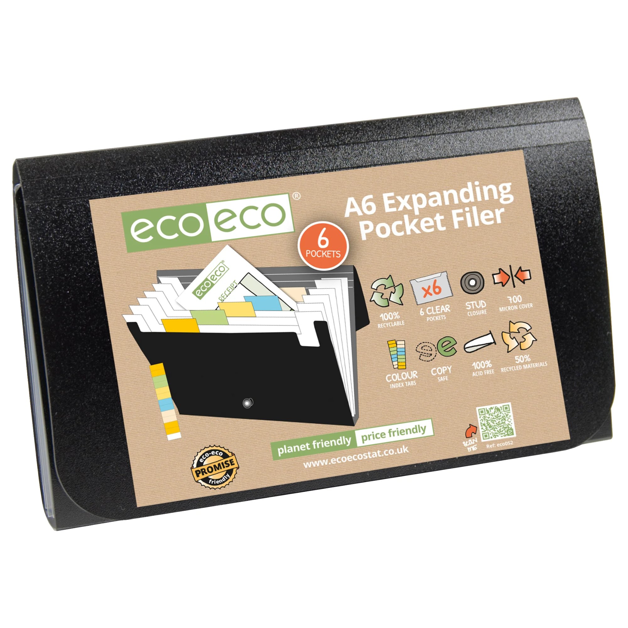 A4 50% Recycled Bag 5 Easy Slide Files - Single