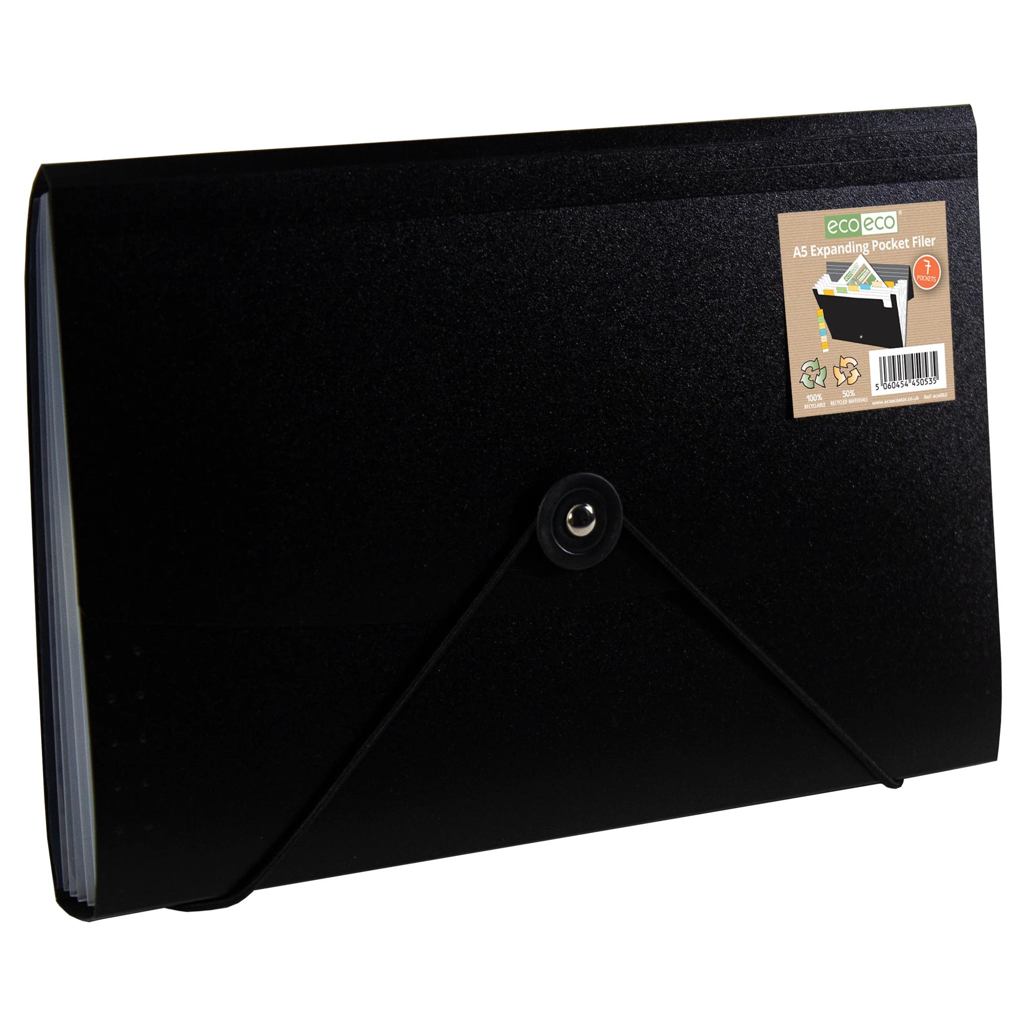 A6 50% Recycled 6 Pocket Expanding File - Single