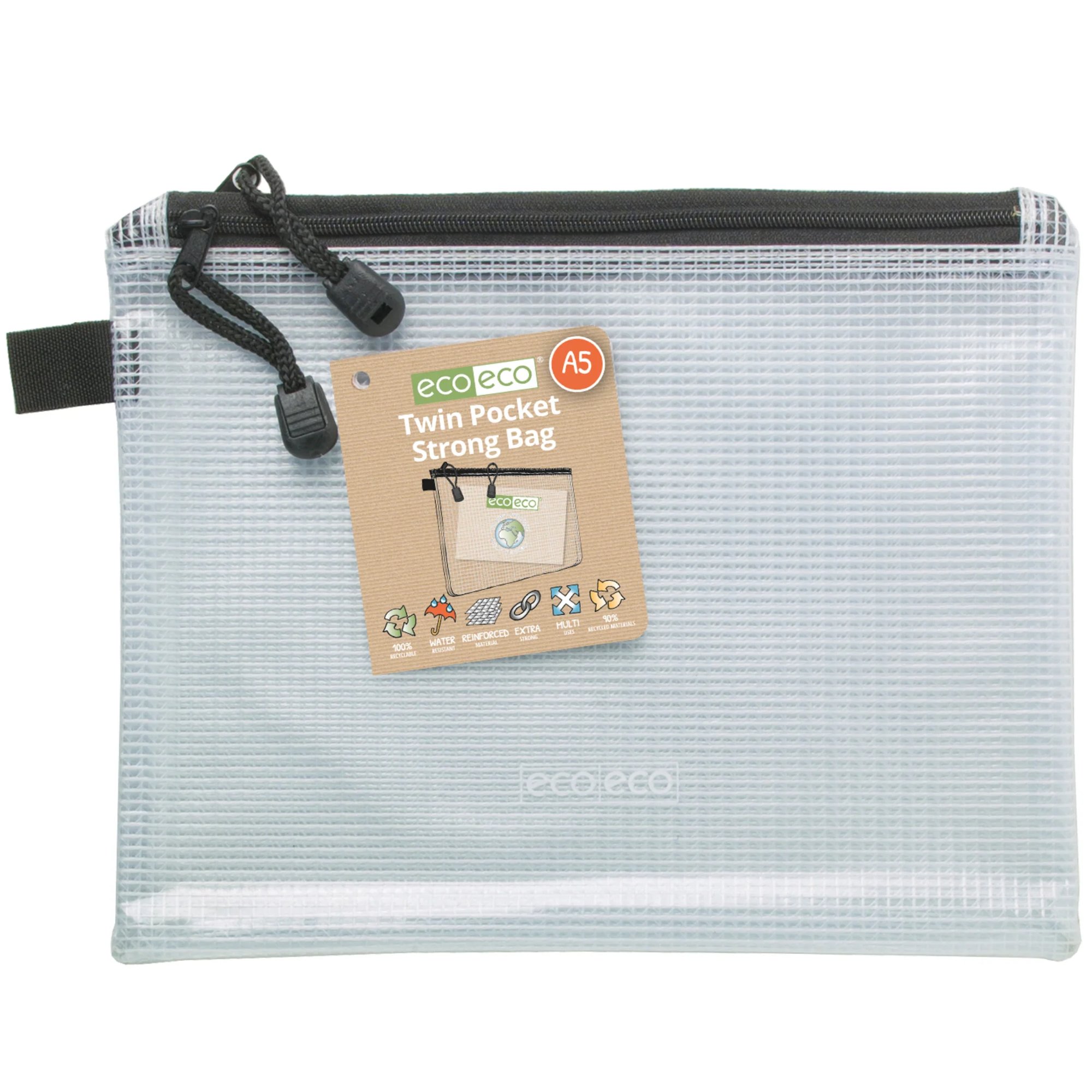A5 100% Recycled Bag Premier Multi Punched Pockets - Pack of 25