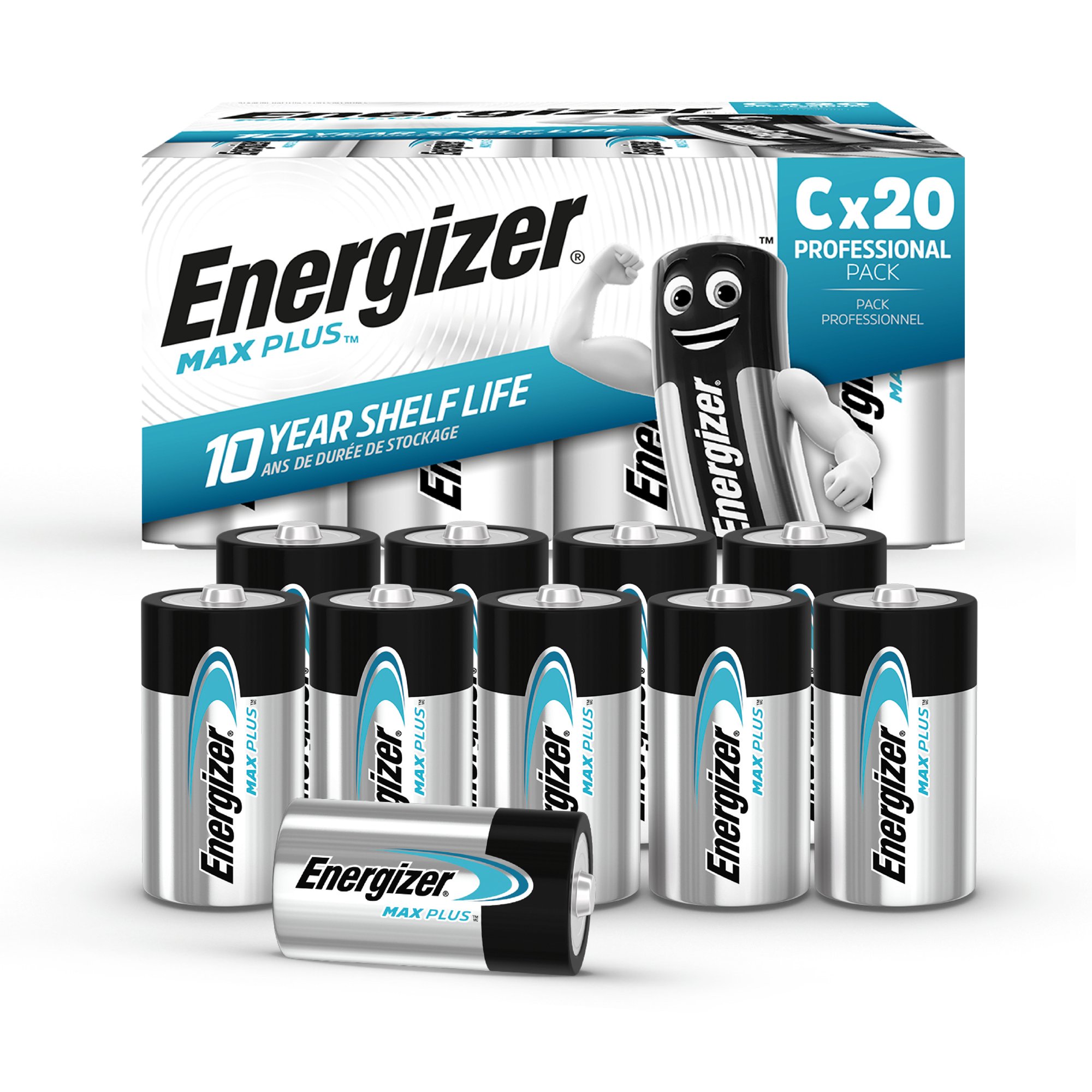 Energizer Max Plus Alkaline D Pack of 20
