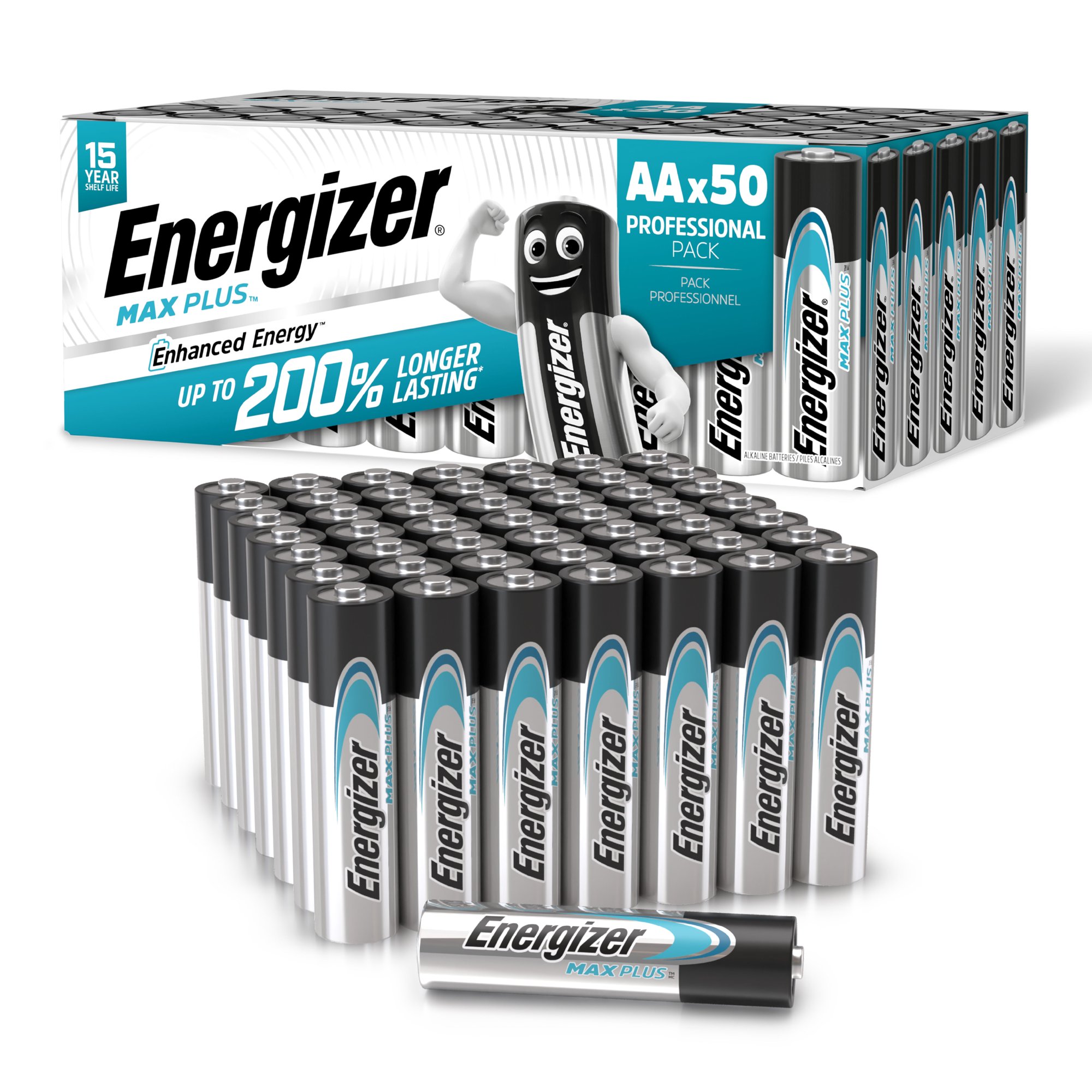 Energizer Max Plus Alkaline AAA Battery Pack of 50