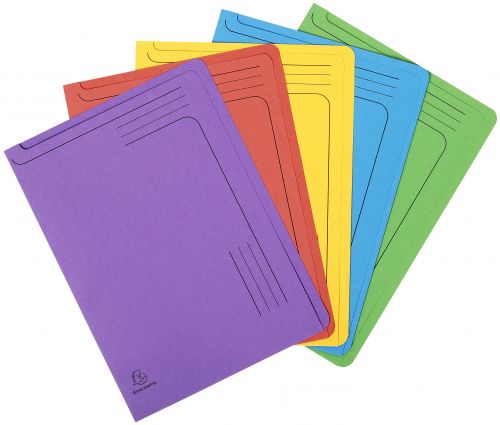 Exacompta Forever Slip Files 290gsm A4 Assorted Colours (Pack 5) - 48000E