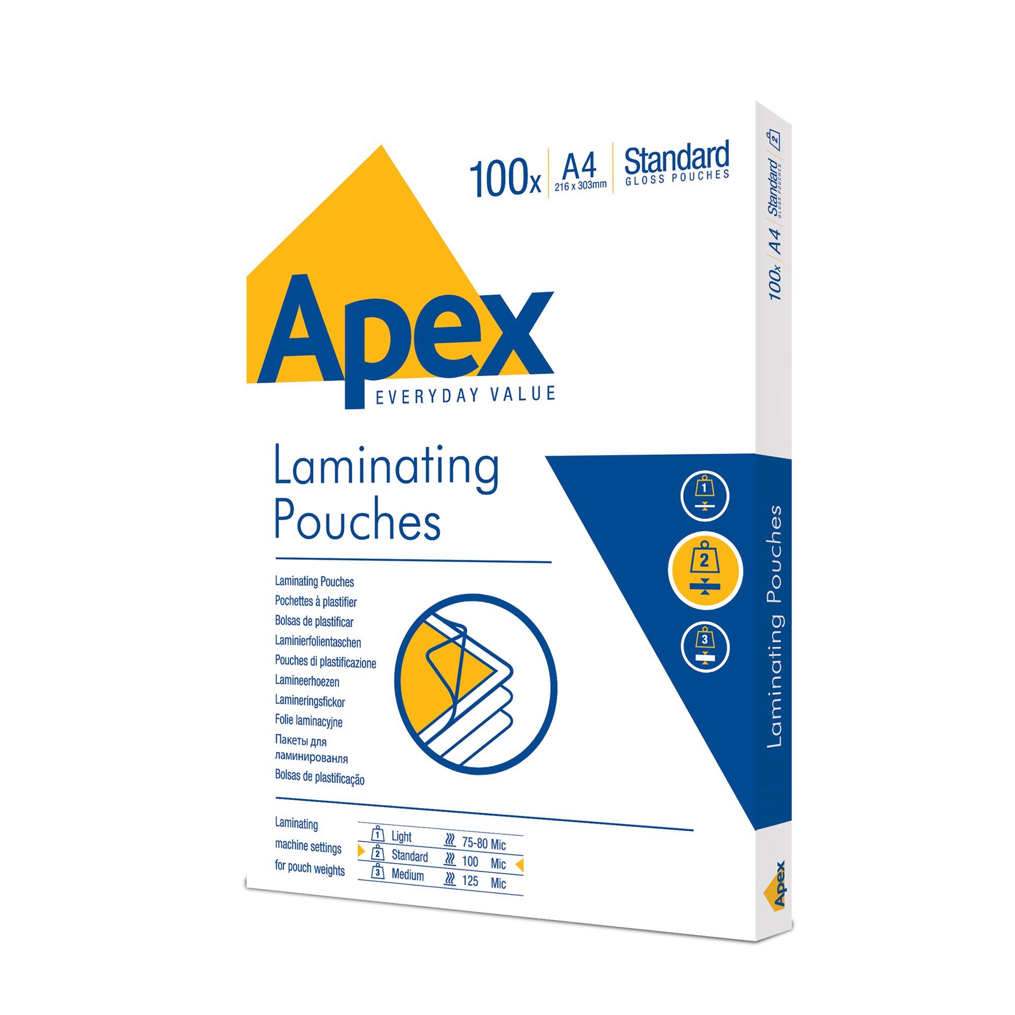 Apex Laminating Pouch A3 Light Duty - 100pk
