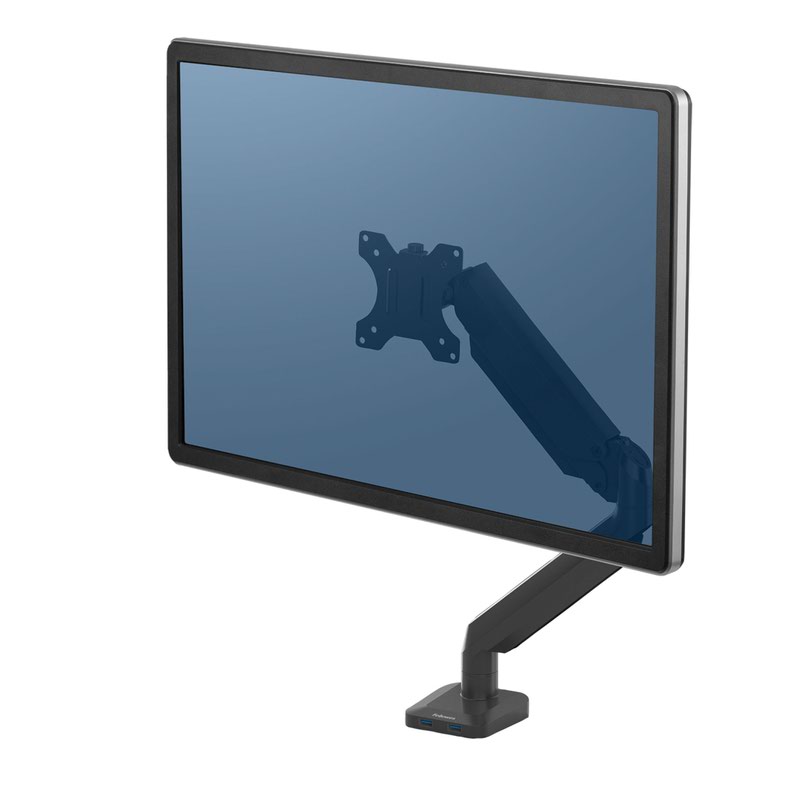 Fellowes Platinum Series Single Monitor Arm Black 8043301