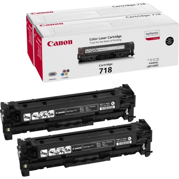 Canon Black Standard Capacity Toner Cartridge Twinpack 2 x 3.4k pages (Pack 2) - 2662B005 - GRADE A STOCK
