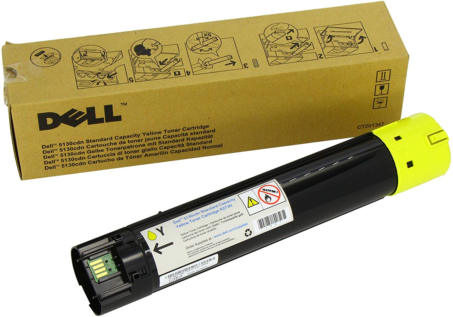 OEM Dell 5130 Std Cap Yellow Toner 593-10928 6000 Pages Original Toner
