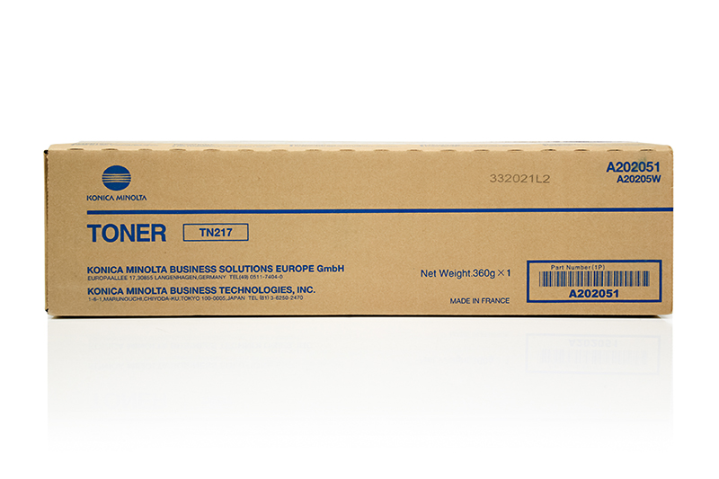 Konica Minolta TN217K Black Toner Cartridge 17.5k pages for Bizhub 223/283 - A202051 - GRADE A STOCK