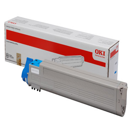 OKI Cyan Toner Cartridge 22K pages - 43837131 - GRADE A STOCK