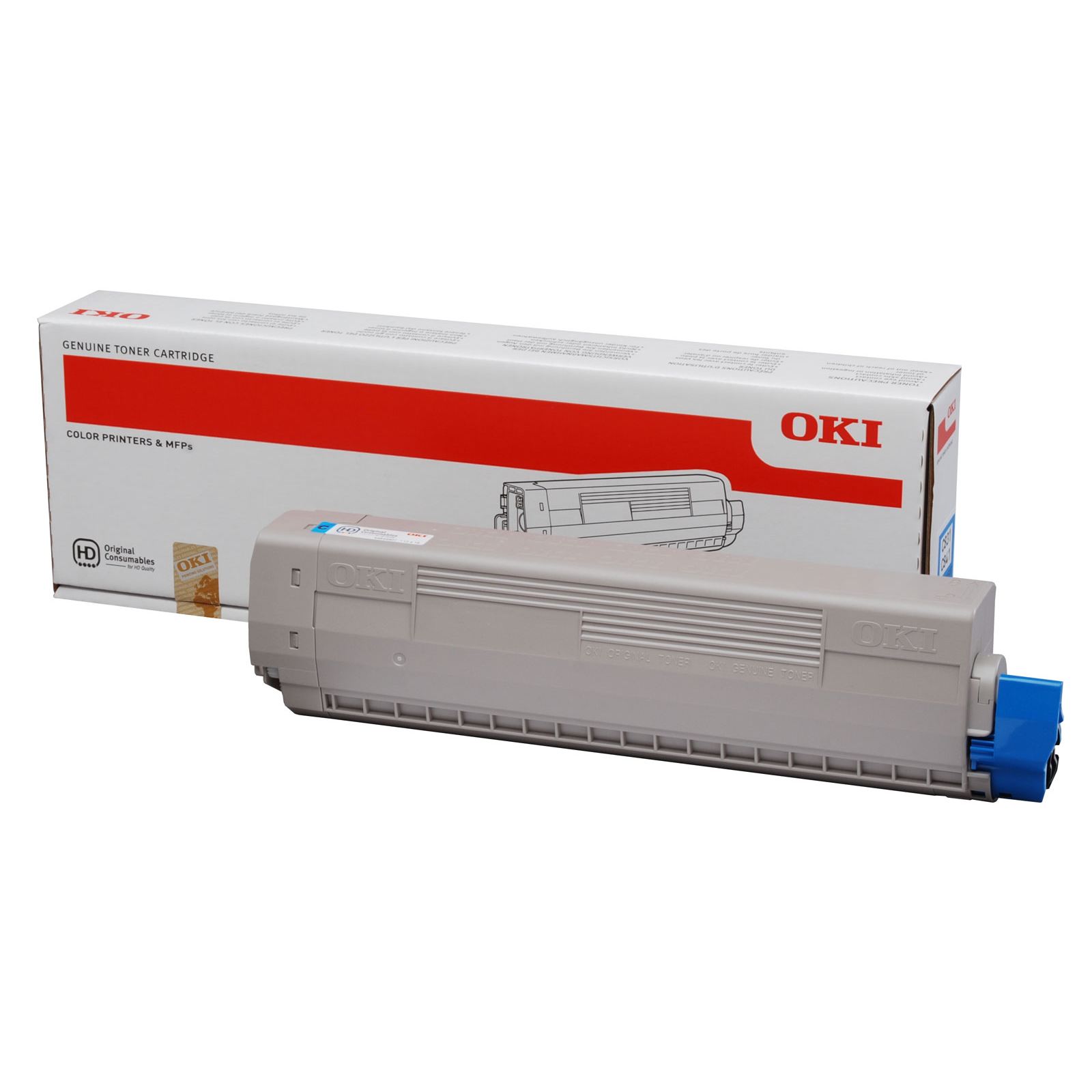OKI Cyan Toner Cartridge 10K pages - 44844507 - GRADE A STOCK