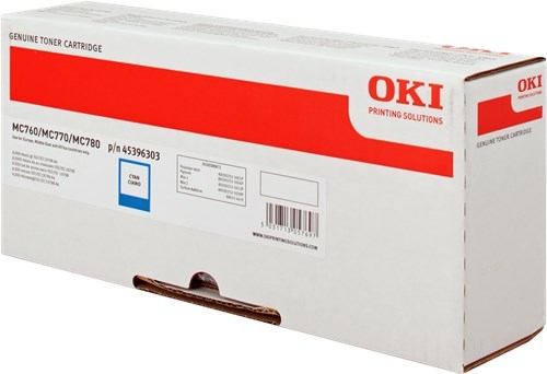 OKI Cyan Toner Cartridge 6K pages - 45396303 - GRADE A STOCK