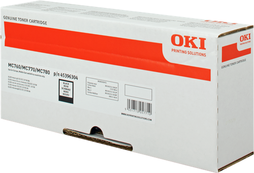 OKI Black Toner Cartridge 8K pages - 45396304 - GRADE A STOCK