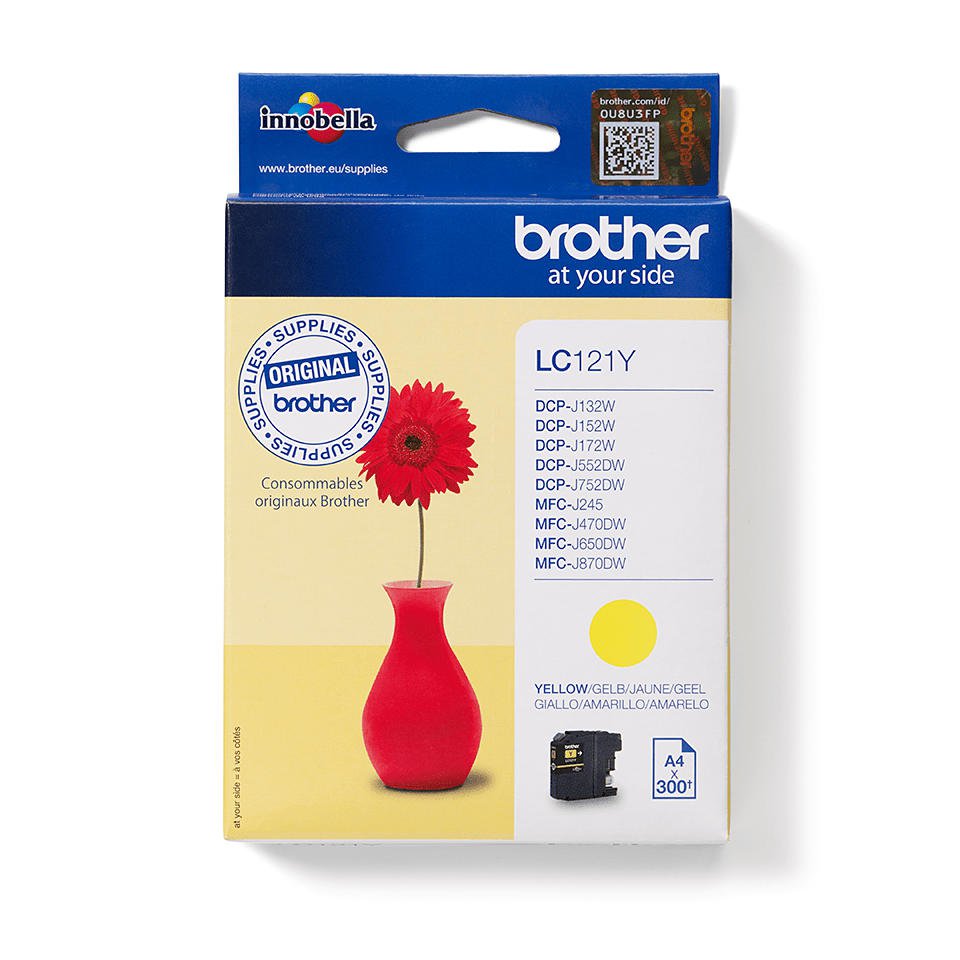 Brother Yellow Ink Cartridge 4ml - LC121Y - GRADE A STOCK