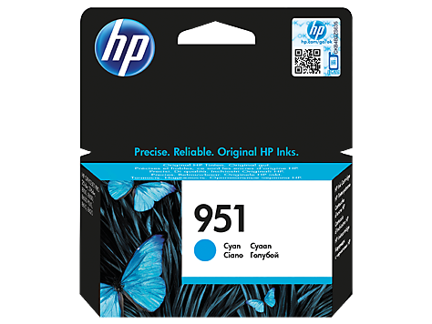 HP 951 Cyan Standard Capacity Ink Cartridge 700 pages for HP OfficeJet Pro 251/276/8100/8600/8610/8620 - CN050AE - GRADE A STOCK