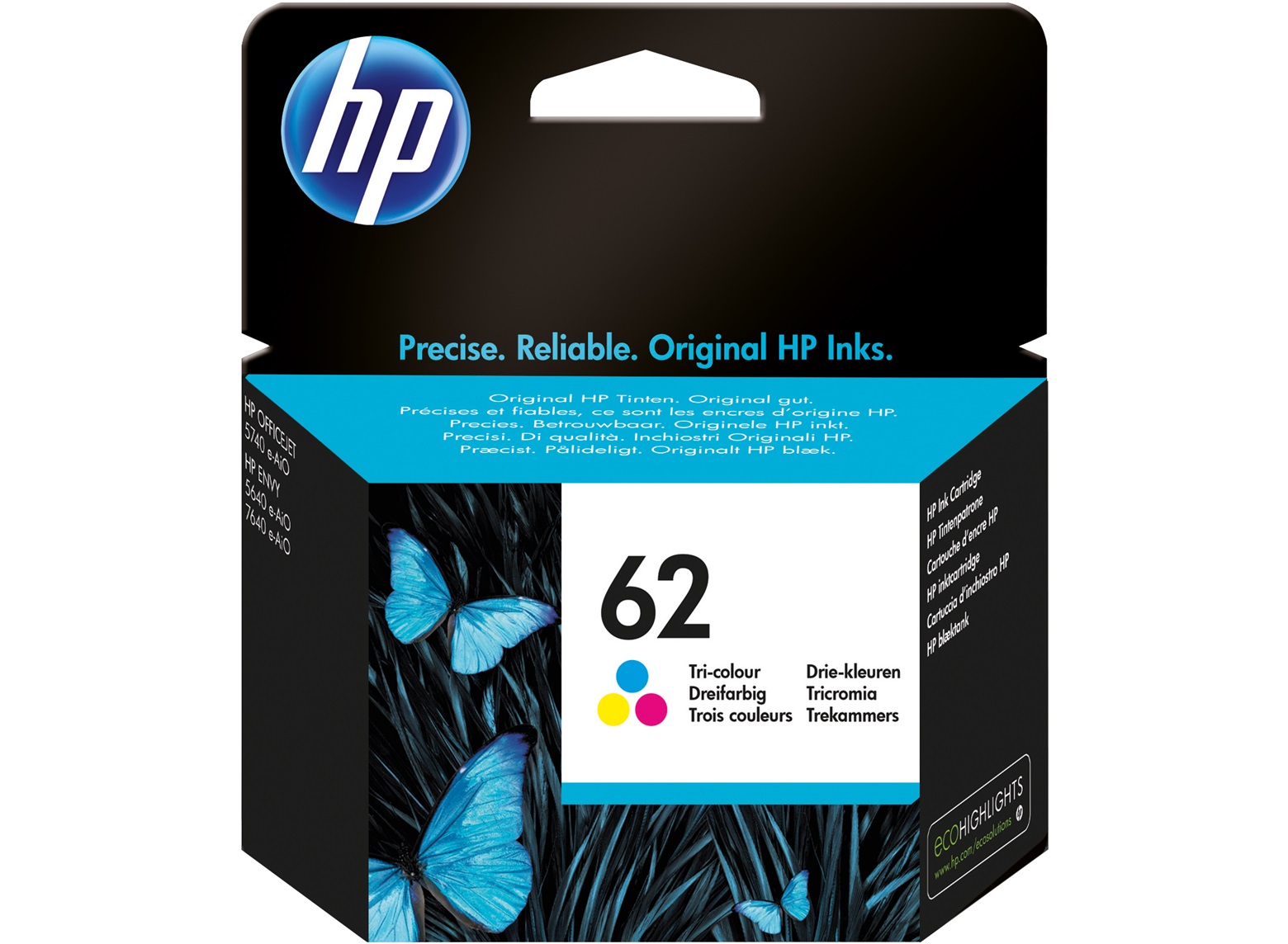 HP 62 Tricolour Standard Capacity Ink Cartridge 4.5ml - C2P06AE - GRADE A STOCK