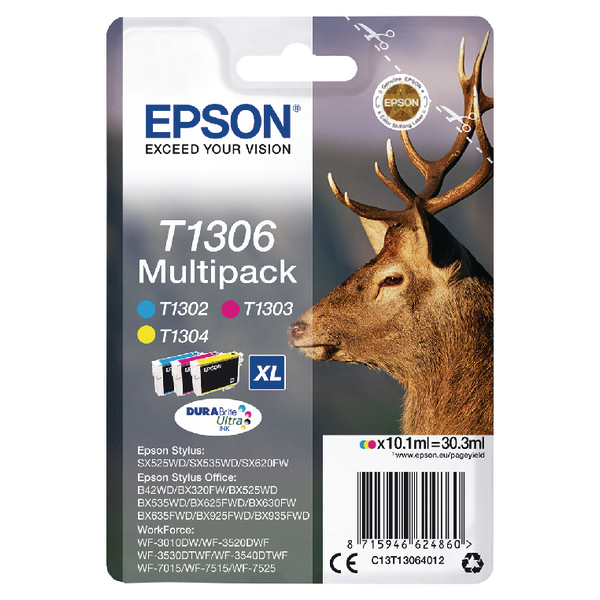 Epson C13T13044012 (T1304) Ink Cartridge Yellow XL 1005 Pages 10.1ml