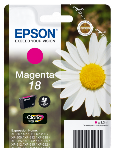 Epson 18 Daisy Magenta Standard Capacity Ink Cartridge 3ml - C13T18034012 - GRADE A STOCK