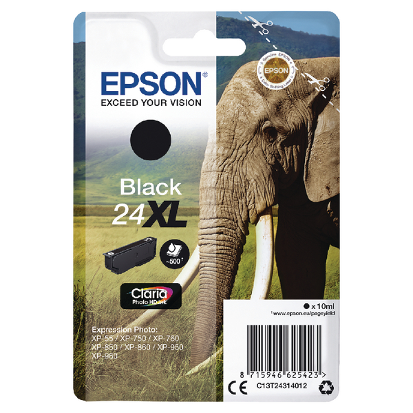 OEM Epson C13T24284011 (24) Ink Cartridge Multi Pack BkCMYLCLM 360 Pages 1x240 Pages + 5x360 Pages 1x5.1ml + 5x4.6ml Pack=6