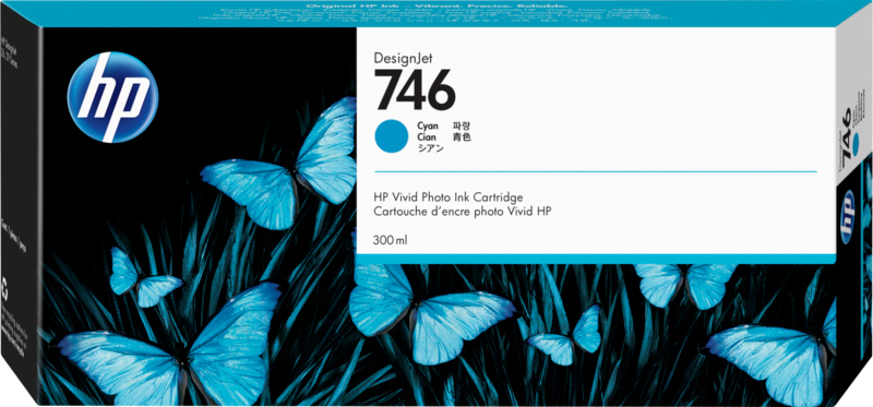 HP 746 Cyan Standard Capacity Ink Cartridge 300ml - P2V80A - GRADE A STOCK