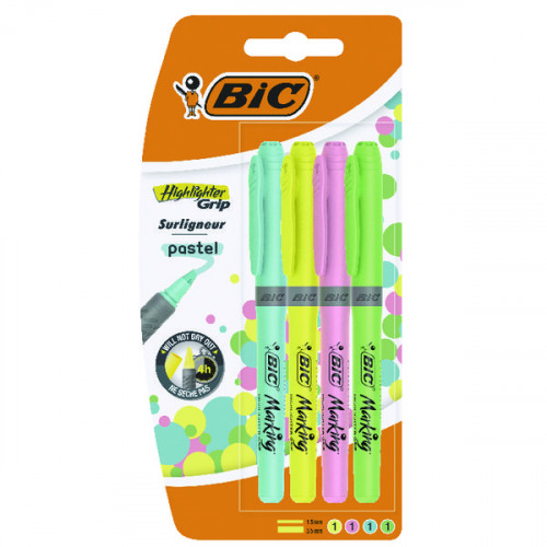 BIC 4 Colours Assorted Shine Ballpoint Pens Pack of 12