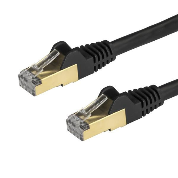 Startech.Com 1M Cat6a 10 Gigabit Shielded Snagless Rj45 100W Poe Black Cable