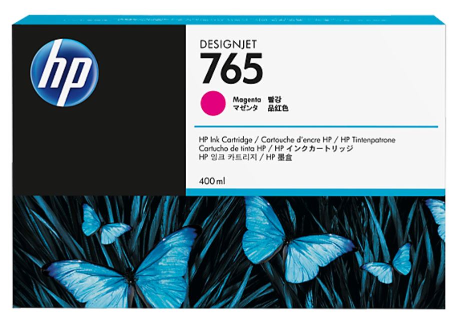 HP No 765 Magenta Standard Capacity Ink Cartridge 400ml - F9J51A - GRADE A STOCK