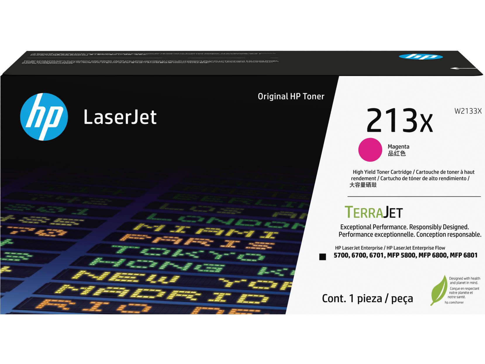 HP 213X Magenta High Toner Cartridge 6K Pages - W2133X - GRADE A STOCK