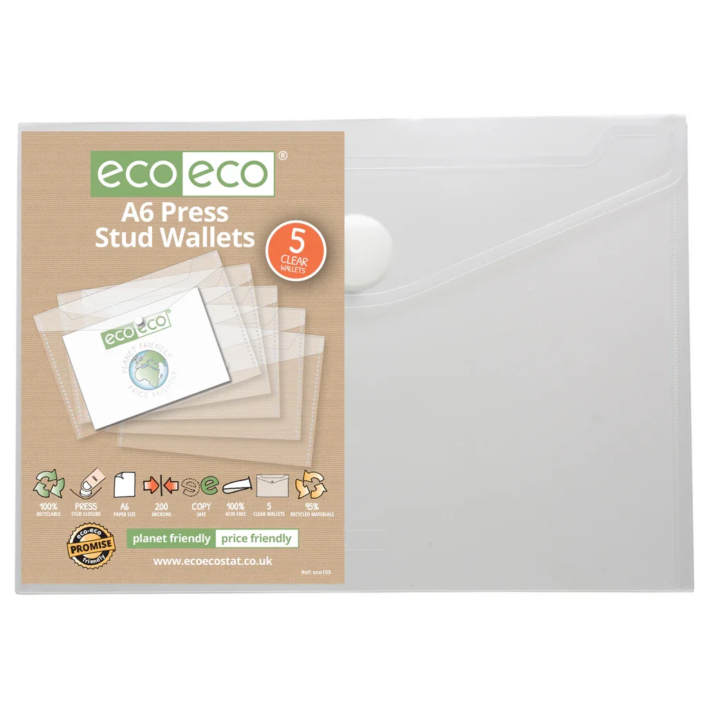 A7 95% Recycled Clear Press Stud Wallets (5)