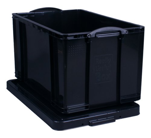 Really Useful Plastic Storage Box 84 Litre Black - 84SBKCB