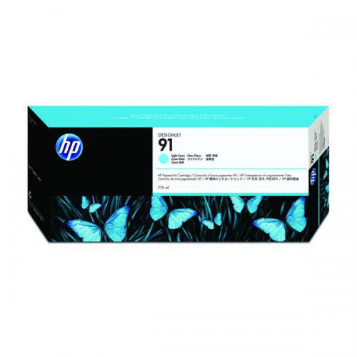 HP No 91 Light Cyan Standard Capacity Ink Cartridge 775ml - C9470A