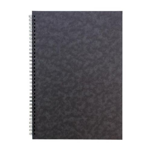 Pukka Pads Pressboard Pad A4 Wirebound Sidebound 120 Pages Feint Ruled Paper Black (Pack 10) - 7277-PRS