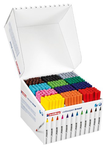 edding Colour Pen Broad Assorted Colours Classpack (Pack 288) - 4-51913