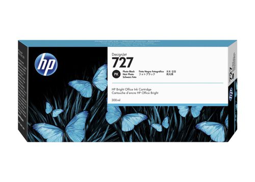 HP No 727 Photo Black Ink Cartridge 300ml - F9J79A