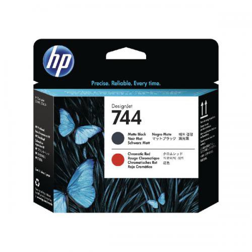 HP 744 Printhead Matte Black & Red - F9J88A