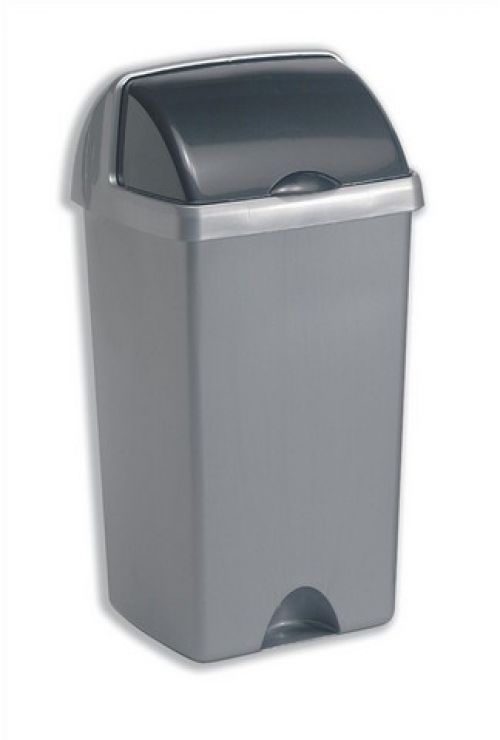 ValueX Bin Base and Roll Top Lid Metallic 48 Litre - 510638