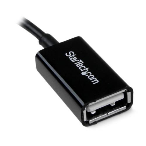 StarTech.com 4 Inch Micro USB to USB OTG Host Adapter Male to Female