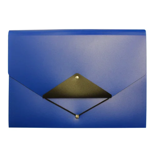 Expanding File 13 Pocket Triangle Flap Blue - EXPTFBL