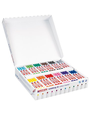 edding 9 Colour Marker Assorted Colours Classpack (Pack 144) - 4-51911