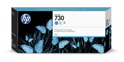 HP No 730 Cyan High Capacity Ink Cartridge 300ml - P2V68A