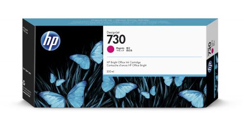 HP No 730 Magenta High Capacity Ink Cartridge 300ml - P2V69A