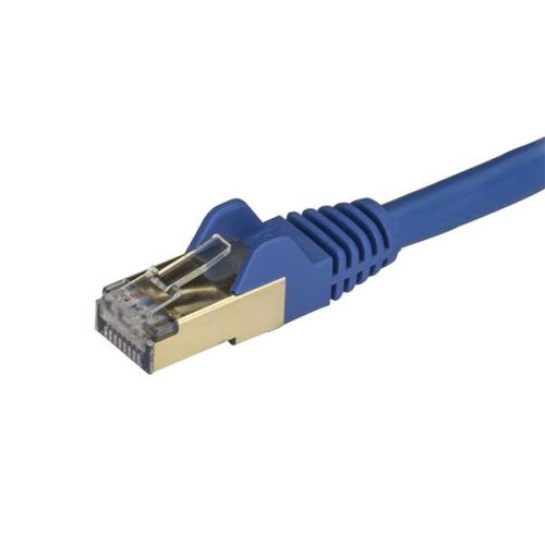 StarTech.com 1m Blue CAT6a Ethernet Cable - 10 Gigabit Shielded Snagless RJ45 100W PoE - 10GbE STP Network Cable with Strain Relief