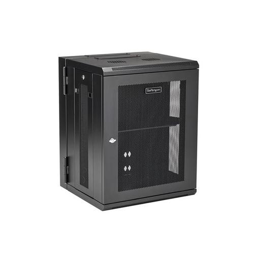 StarTech.com 4 Post 15U Wall Mount Rack Cabinet with Hinge