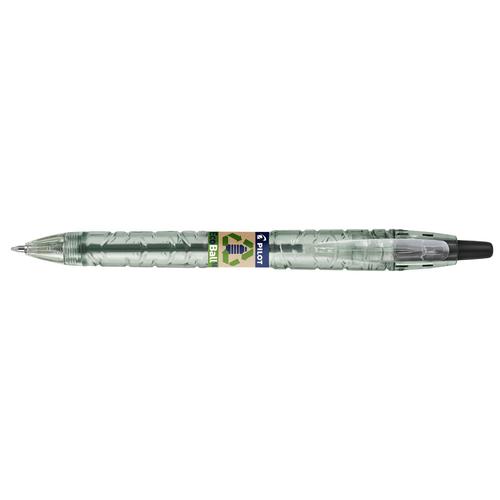 Pilot Ecoball Recycled Ballpoint Pen 1.0mm Tip 0.27mm Line Black (Pack 10) 4902505621581