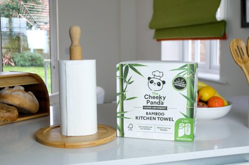 Cheeky Panda Sustainable Plastic-Free Bamboo Kitchen Rolls 5 Packs 2 (Pack 10 Rolls) - PFKITCHRL2X5